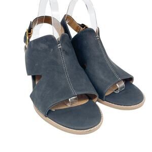 Eurosoft Women's Taite Black Suede Strap‎ Heeled Sandals Size 11 M